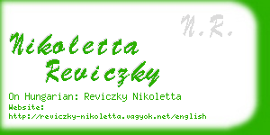 nikoletta reviczky business card